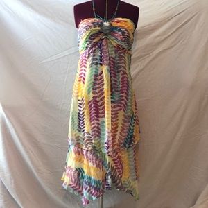 Sangria midi dress, size 12, multicolored